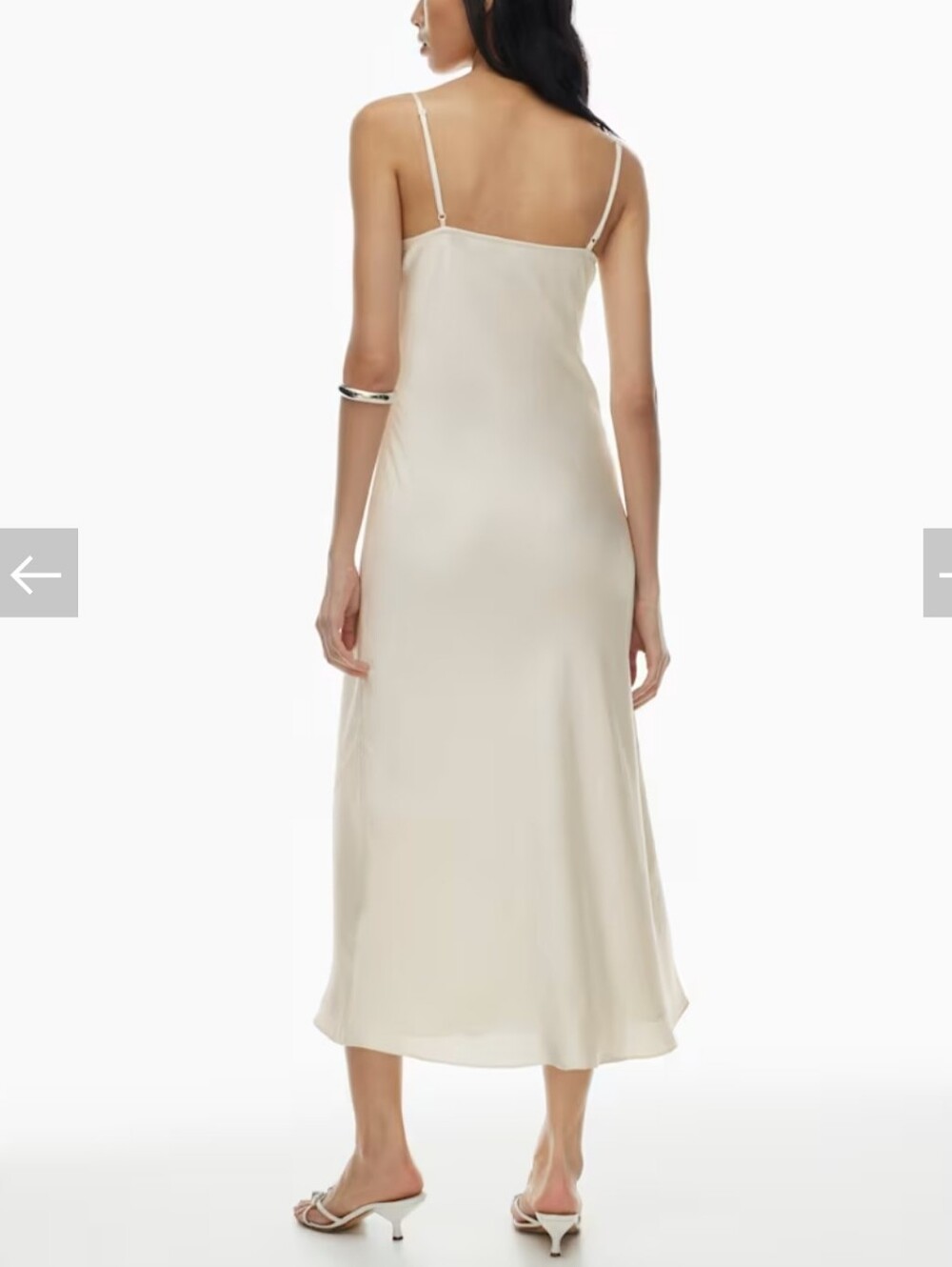 Aritzia By Wilfred Only Slip Satin Dress Size XS Dress with Spaghetti Strap{B21} - Picture 12 of 13